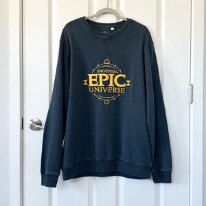 Universal Epic Universe Embroidered Crewneck Sweatshirt for Men or Unisex Large